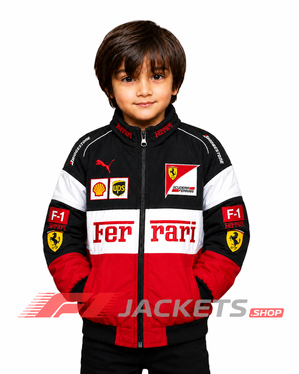 Kids Ferrari F1 Racing Jacket