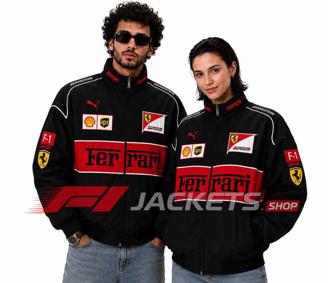 Ferrari F1 Racing Jacket – (Black)