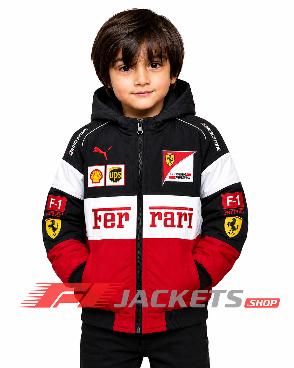 Kids Ferrari F1 Racing Jacket