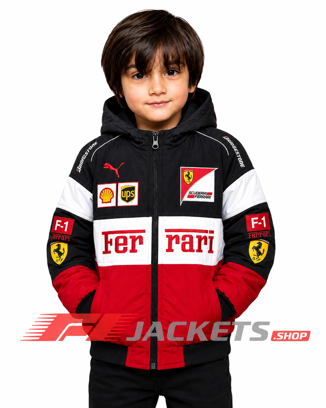Kids Ferrari F1 Racing Jacket