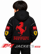 Kids Ferrari F1 Racing Hooded Jacket